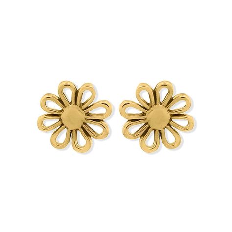 Aros Aritos Margarita Plata 925 Baño De Oro - MABELITA-0