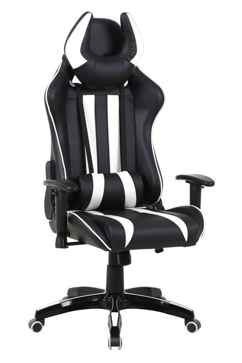 Silla Gamer Racing Reclinable Blanco-0