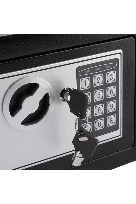 Caja Fuerte Caja Seguridad Digital Para Anclar A La Pared Negro-2