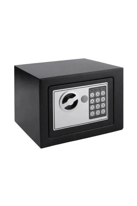 Caja Fuerte Caja Seguridad Digital Para Anclar A La Pared Negro-0