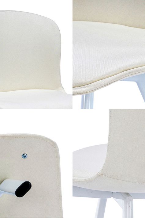 Silla de Comedor PP y Tela Blanco-4