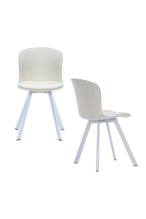 Silla de Comedor PP y Tela Blanco-3