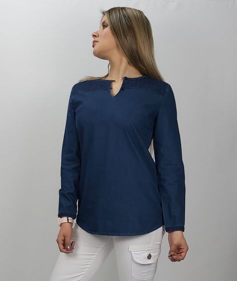 Blusa de mezclilla-0