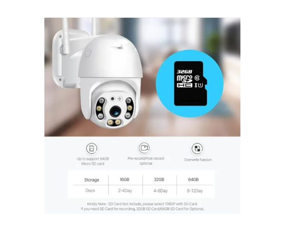 Cámara Ip Wifi Inteligente Exterior Alarma Hd 1080p Zoom-2