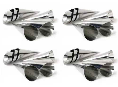 Pack X24 Cono Molde Para Cannoli Cachito Croissant Pan Danes-1