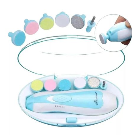 Cortador De Uñas A Pilas Bebe Pulidor Limador Azul-3