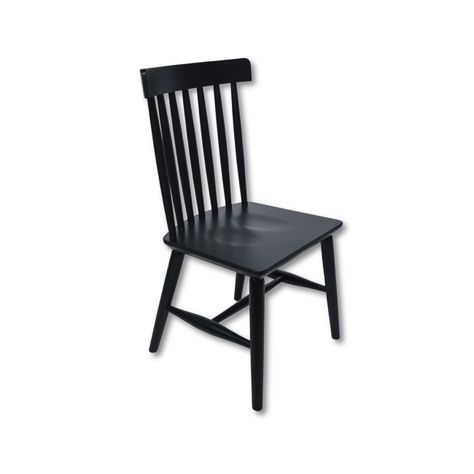 Silla Windsor madera de teca negro-1