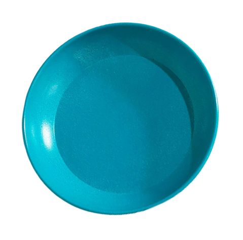 MACETA BIO CURVO TURQUESA C/PLATO 16,5X13-1