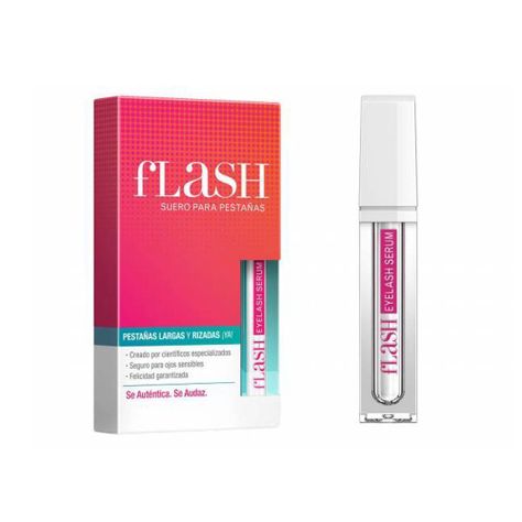 Sérum Alargador Engrosador Pestañas Flash Colágeno +Rímel-1