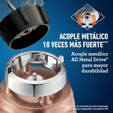Licuadora clásica Oster® cobre con perilla ergonómica de 3 velocidades BLST4128-3