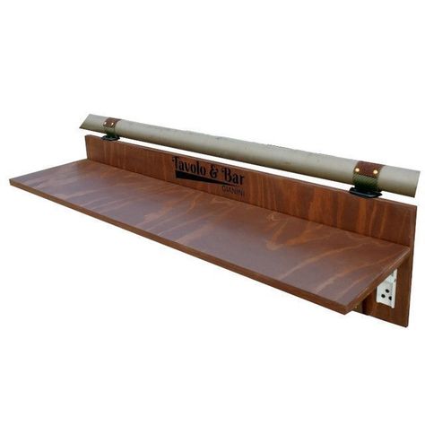 MESA PLEGABLE 150X24CM COLOR CAFÉ RUSTICO-0