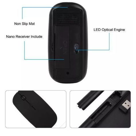 SET TECLADO  MOUSE K908 NEGRO-3