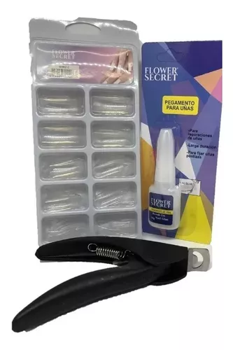 Uñas Postizas 100 Unidades + Pegamento 10g + Corta Tips-4