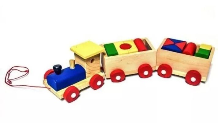 Tren De Carga De Madera Didáctico Para Niños-0