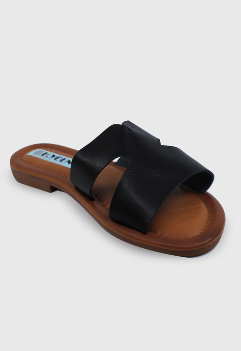 Sandalia Dixty negro Stylo Shoes-1