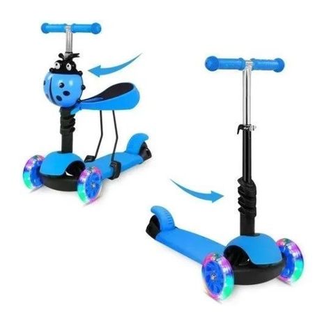 Scooter Monopatin 3 En 1 con Luz en Ruedas Chinita-1