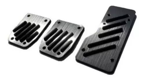 Pedales Deportivo Antideslizante Tunning Auto Set 3 Pzas Negro-0
