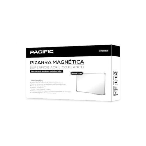 Pizarra Magnetica 120x80 cm Con Borrador Pacific 12-PAC01102/E-COM-2