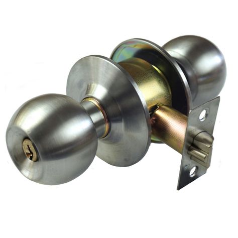 Cerradura Pomo Oficina / Dormitorio Inox -0