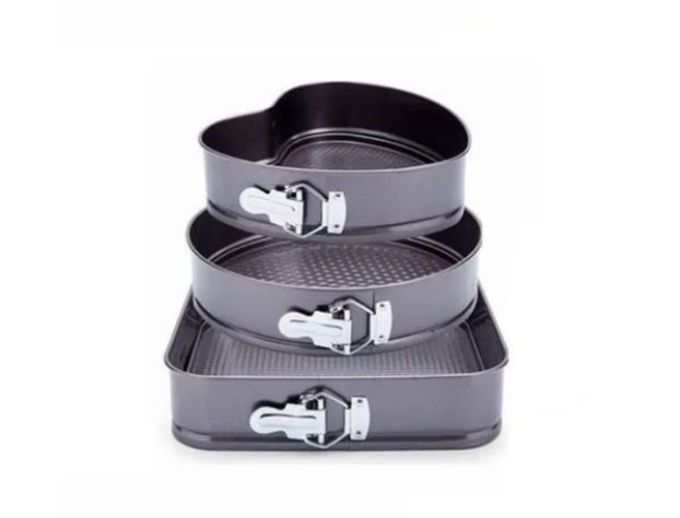 Pack 3 Moldes Diseño Variado Corazon Antiadherentes 3 Pcs-0