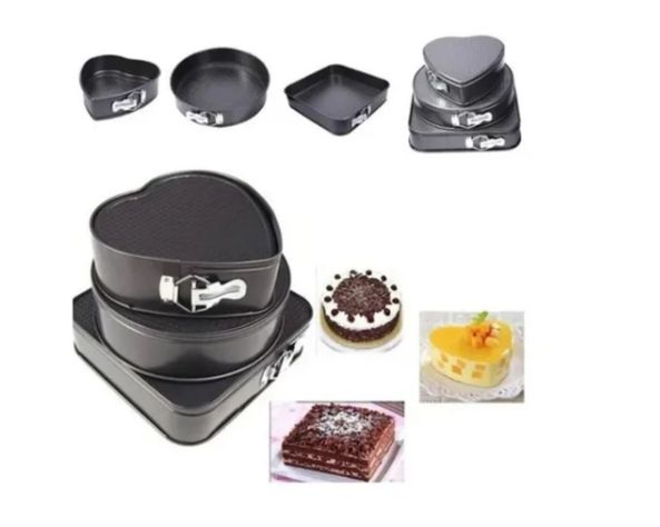 Pack 3 Moldes Diseño Variado Corazon Antiadherentes 3 Pcs-2