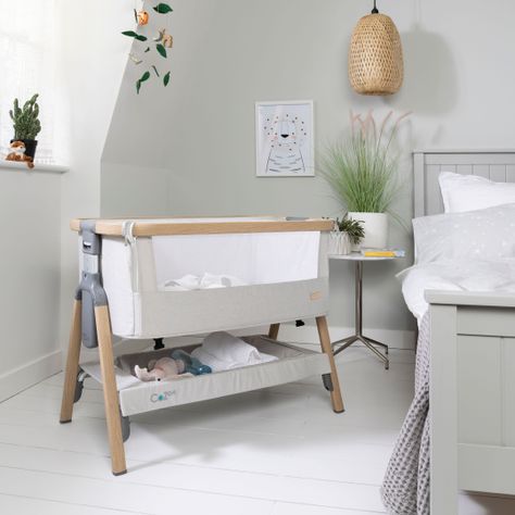 Cuna colecho Cozee color roble/gris plata-3