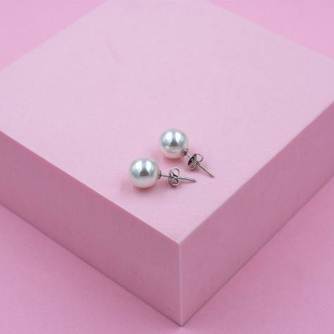 Aros Perla Cultivada Plata 925 - 6 mm-3