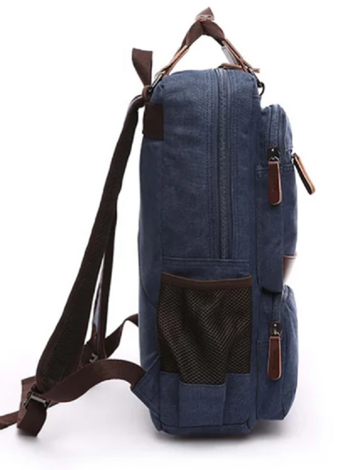 Mochila de lona con capacidad mediana -2