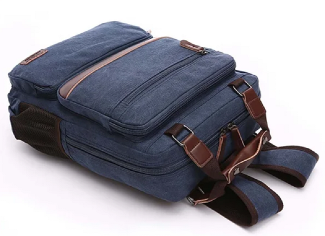 Mochila de lona con capacidad mediana -3