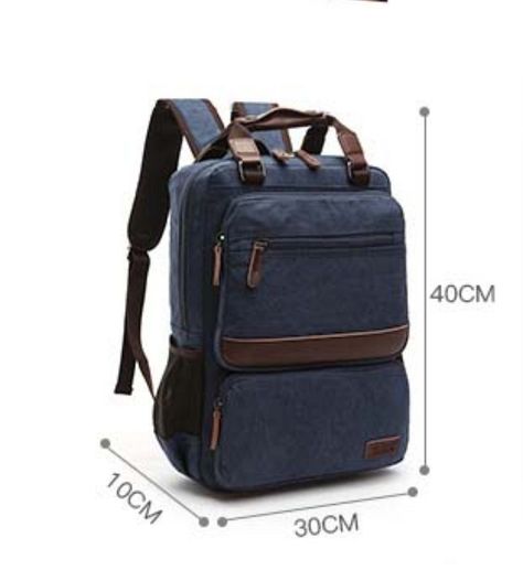 Mochila de lona con capacidad mediana -1