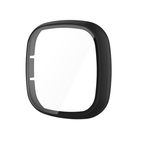 Protector Carcasa Con Vidrio para Fitbit Versa 3 / Sense - Negro-0