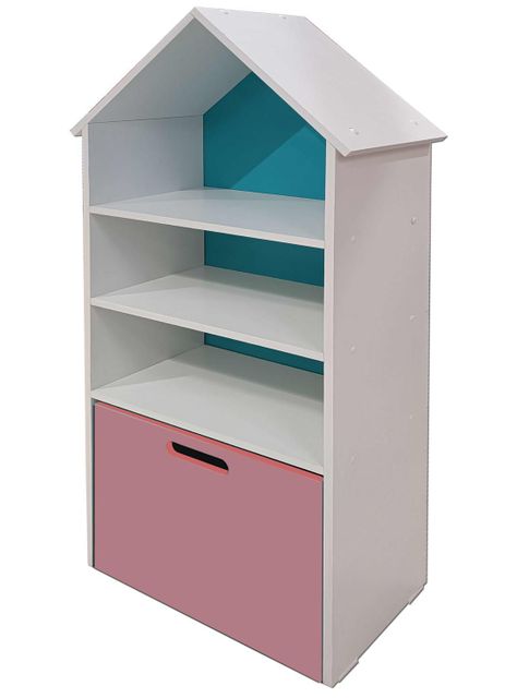 Juguetero Repisa Casa Infantil Calipso Rosado Montessori-1