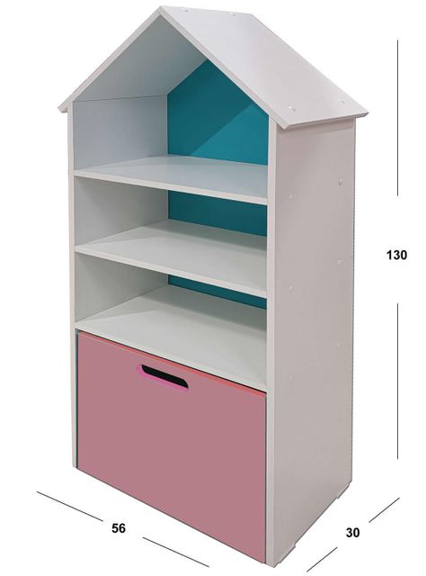 Juguetero Repisa Casa Infantil Calipso Rosado Montessori-3