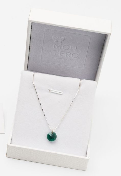 Collar Punto de Luz Cristales Genuinos Emerald Shimmer-2