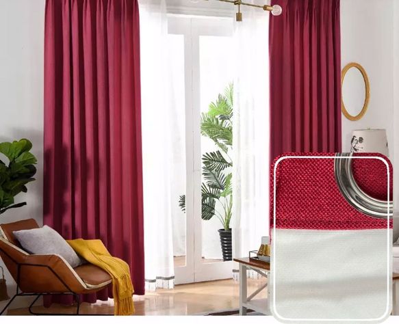Cortinas black out engomada burdeo-0