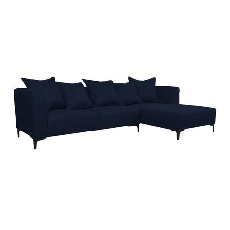 Seccional Cordelia Chenille Tipo Lino Azul-1