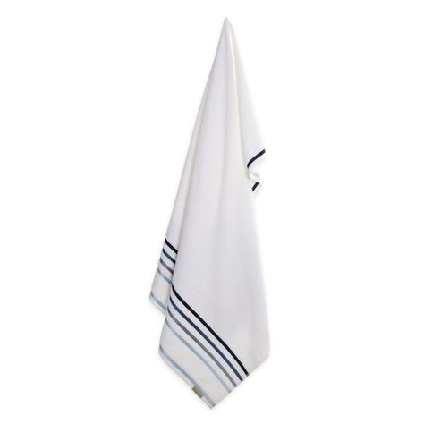 Toalla de baño Karsten Lumina 500gr 70 x 140 cm Blanca/Azul-1