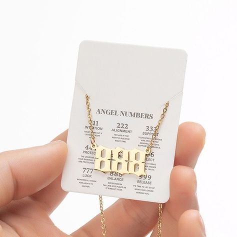 Collar Numero 888 Angeles Codigo Sagrado Numerologia Señal espiritual-0
