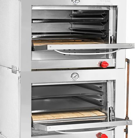 Horno Ticgas 2 Cámara Inox. Industrial. 65x65 gas Licuado-2