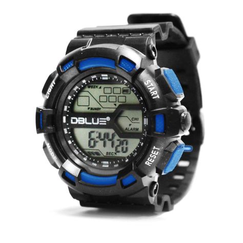 Reloj Digital Deportivo Pantalla Led Funcion Alarma Azul Dblue-0