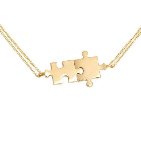 Cadenas De Plata Con Baño De Oro Doble Puzzles - Mabelita -0