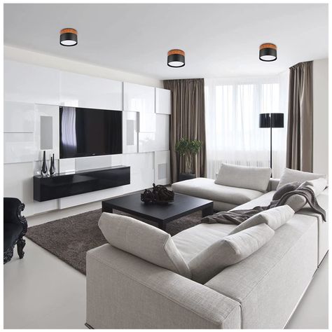 Panel LED Deco Sobrepuesto Madera 6W Negro Cálido-3