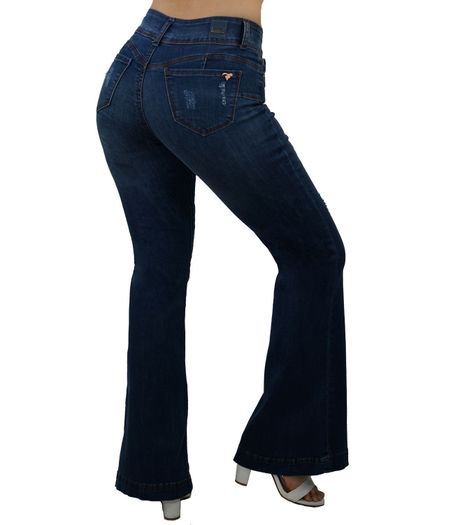 Jeans flare bottom t.a. destroyed-1