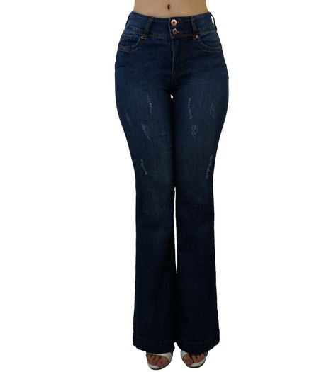 Jeans flare bottom t.a. destroyed-0