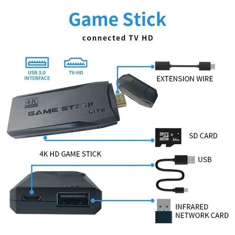 Consola de Videojuegos 2 Controles Inalámbricos-5