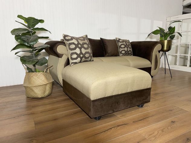 Seccional New Dominga Beige 3 Cuerpos-1