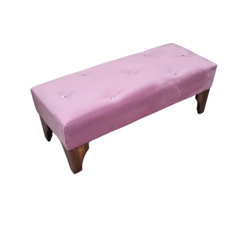 Banqueta HVM Palo rosa felpa  Pmadera-0