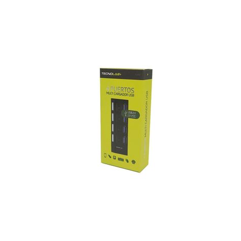 Mini Hub 4 Puertos USB 2.0 Con Interruptor Tecnola-2