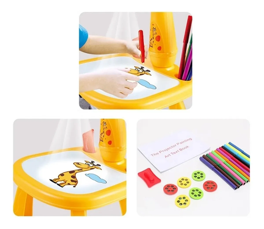 Mesa Proyectora De Dibujo Niños Led Didáctico Pizarra Magica-2