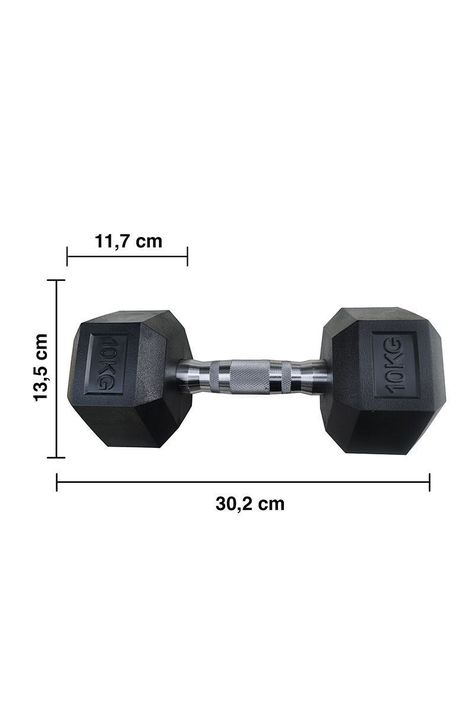 Mancuerna Hexagonal 10 Kg Negro-2